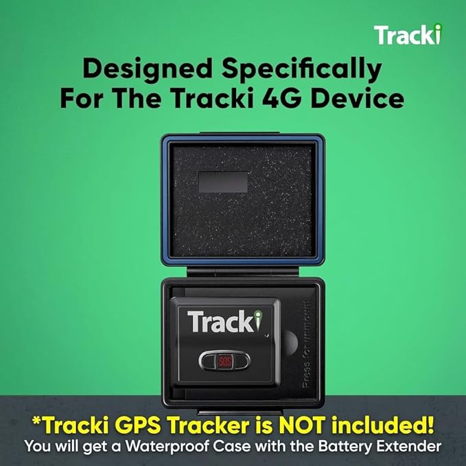 Tracki Waterproof Magnetic Mini Box and 3500mAh Battery Extender - Compatible with Tracki Universal GPS Tracker for Vehicles
