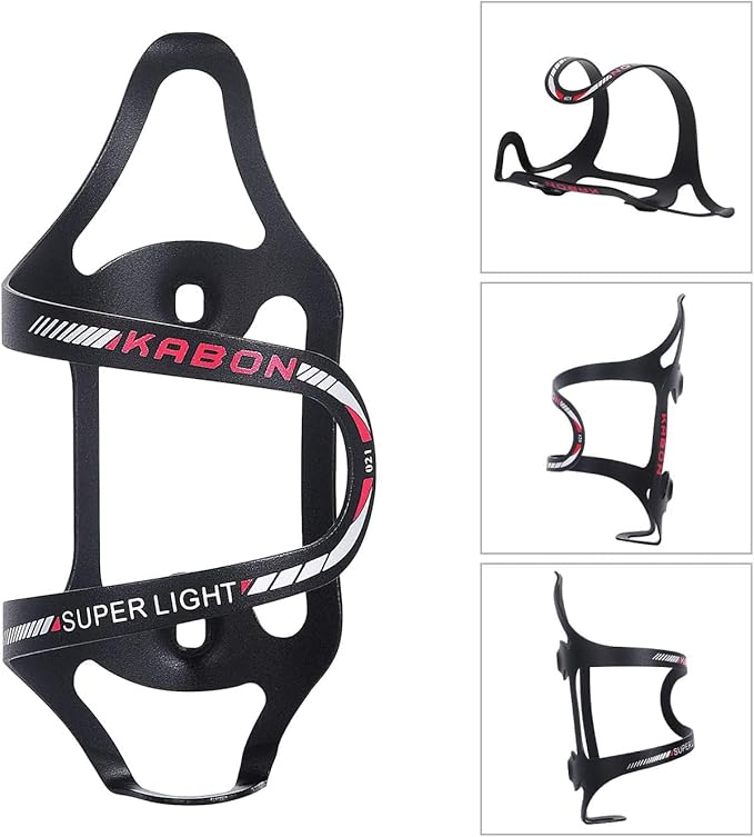 KABON Bike Water Bottle Holder, Lightweight Bicycle Alloy Aluminum Side Load Water Bottle Cage Brackets for Road Mountain Bike -2pcs