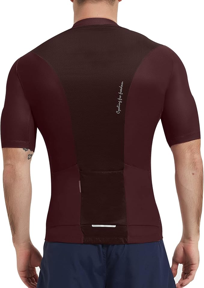 Santic Men’s Cycling Jersey Short Sleeve Bike Shirts for Men Bicycle Jacket with Pockets Breathable & Quick Dry Yorkson