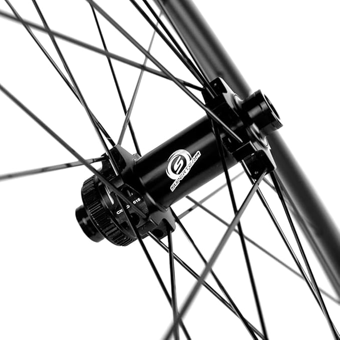 Superteam 88/25mm Disc Brake Carbon Fiber Road Bike Wheelset 700c Tubeless Wheels