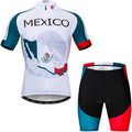 Hotlion Men's Cycling Jersey Sets Gel Pad Summer Bike Clothing Suit Breathable Bike Clothes with 3 Rear Pockets