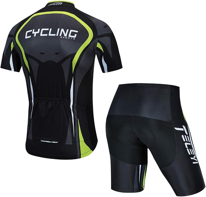 Men's Cycling Jersey Set, Summer Mountain Bike Clothing Short Sleeved Riding Jerseys