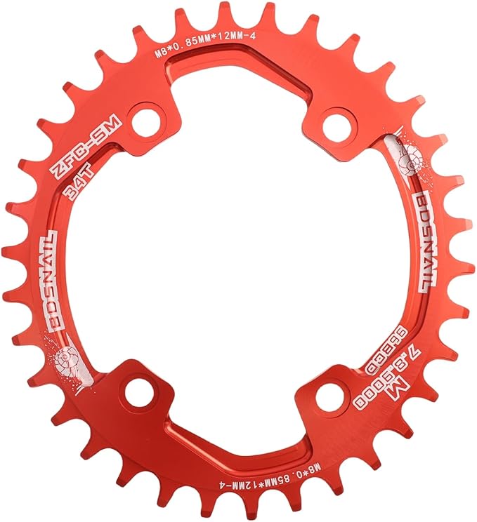 DJC Bike Chainring Asymmetrical 96BCD Round/Oval for XT SLX M6000 / M7000 / M8000 / M9000 MTB 7/8/9/10/11/12 Speed Narrow Wide 30T/32T/34T/36T/38T Tooth