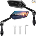 Handlebar Bike Mirror, HD Blast-Resistant, Adjustable Rotatable Rearview Bicycle Mirror (2PCS) (Fan)