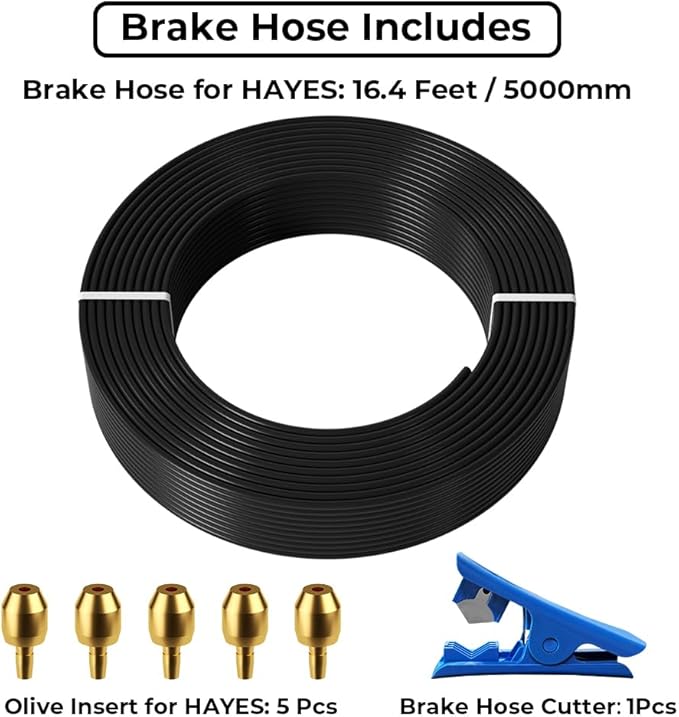 5.5mm Bike Hydraulic Brake Hose Kit for HAYES (Specification: Outer Diameter 5.5mm / Inner Diameter 2.0mm) 5000mm / 16.4FT