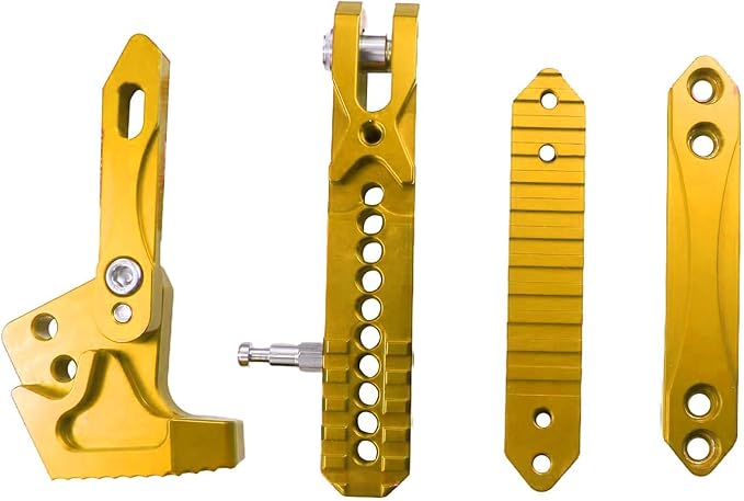Universal Motorcycle Kickstand Adjustable Foot Side Support Parking Kickstand for Electric Motorbike Parking Foot Side Support Stand (Gold-260-300)