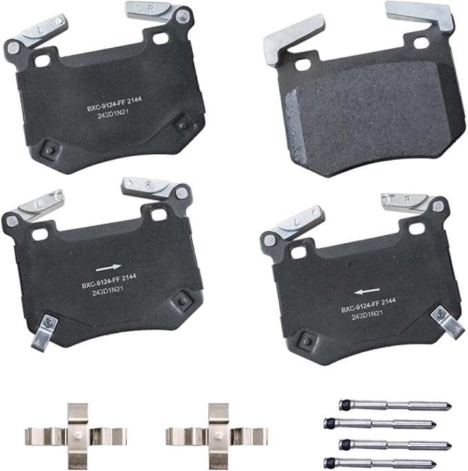 Bendix Premium SBC2144 Ceramic Rear Brake Pads for Genesis G70 2024-2019, Kia Stinger 2023-2018