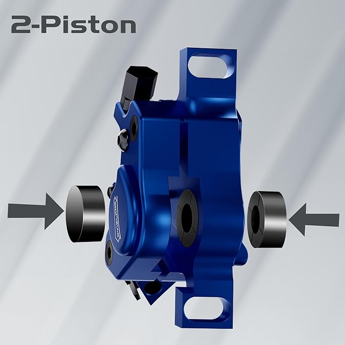 XT-7 Hydraulic Disc Brakes Calipers,Line Pulling/Cable Actuated Front & Rear Brake Calipers for MTB/Mountain Bike/E-Bike.