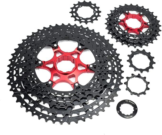 VG SPORTS 8/9/10/11/12 Speed Ultra-Light Bike Cassette for Mountain Bike 11-40T/11-42T/11-46T/11-50T/11-52T MTB Cassette Lightweight Aluminum Bracket Cassette