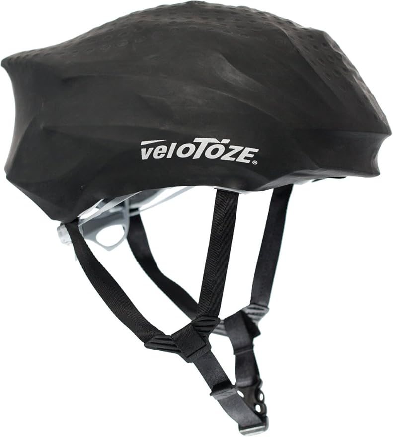 veloToze Cycling Helmet Cover, fits Most Bike Helmets - Keeps Wind, rain and Sun Away from Head; Bright Colors for Visibility