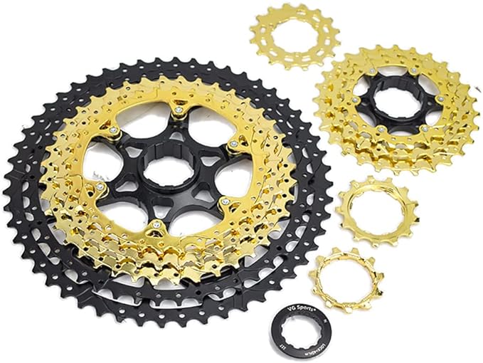 VG SPORTS 8/9/10/11/12 Speed Ultra-Light Bike Cassette for Mountain Bike 11-40T/11-42T/11-46T/11-50T/11-52T MTB Cassette Lightweight Aluminum Bracket Cassette