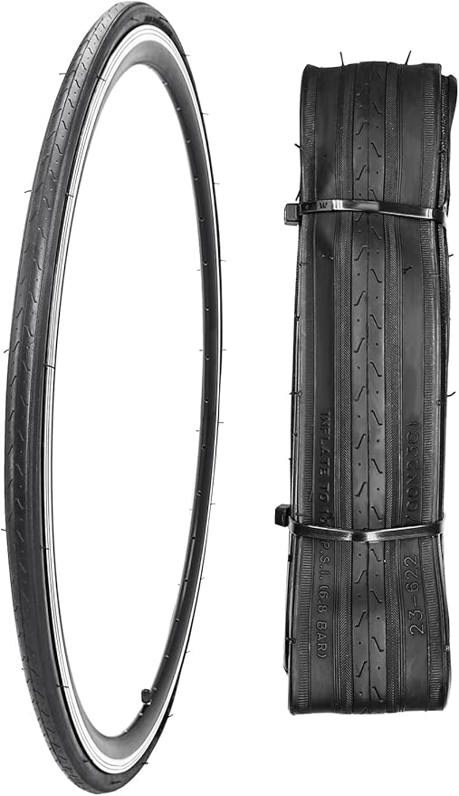 1 or 2 Pack 700X23C/25C/28C/35C Road Bike Tires with or Without 2 Inner Tubes Presta Valve and 2 levers for City Commuter Road Pavement Garden Trail Bike Tires