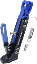 Universal Motorcycle Kickstand Adjustable Foot Side Support Parking Kickstand for Electric Motorbike Parking Foot Side Support Stand (Blue)