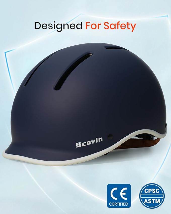 Bike Helmet for Adults with Rechargeable Rear Light, Adjustable Cycling Helmet for Men Women Youth - Safety Certified for Bicycle, Skateboard, Road Bike & Commuting