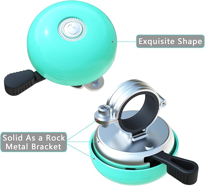 Greallthy Bike Bell Classic Bike Bells for Adults Kids, Bicycle Bell for Handlebars Adult, Loud Sound Beach Cruiser Mountain Bike Bell Accessories.