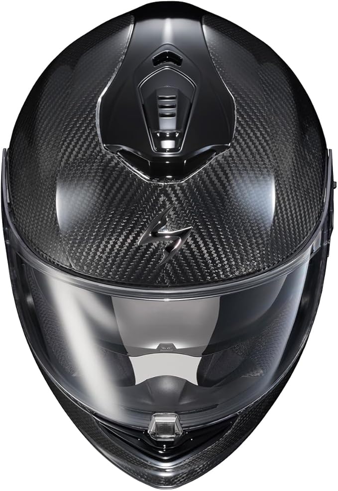 ScorpionEXO ST1400 EVO Carbon Fiber Full Face Sport Touring Street Motorcycle Helmet - Bluetooth Ready Speaker Pockets DOT ECE Solid (Gloss Black - X-Large)