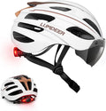 Lumdeer RC1 Bike Helmet for Adults - Superior 24 Airflow Road Cycling Bicycle Helmet Lightweight, USB Rechargeable Light, Ajustable Dial &Strap, Magnetic Goggles or Visor
