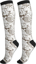 bassyil Compression Socks for Women & Men Circulation 15-20 mmHg Knee High Best Support for Nurses Travel Running Athletic