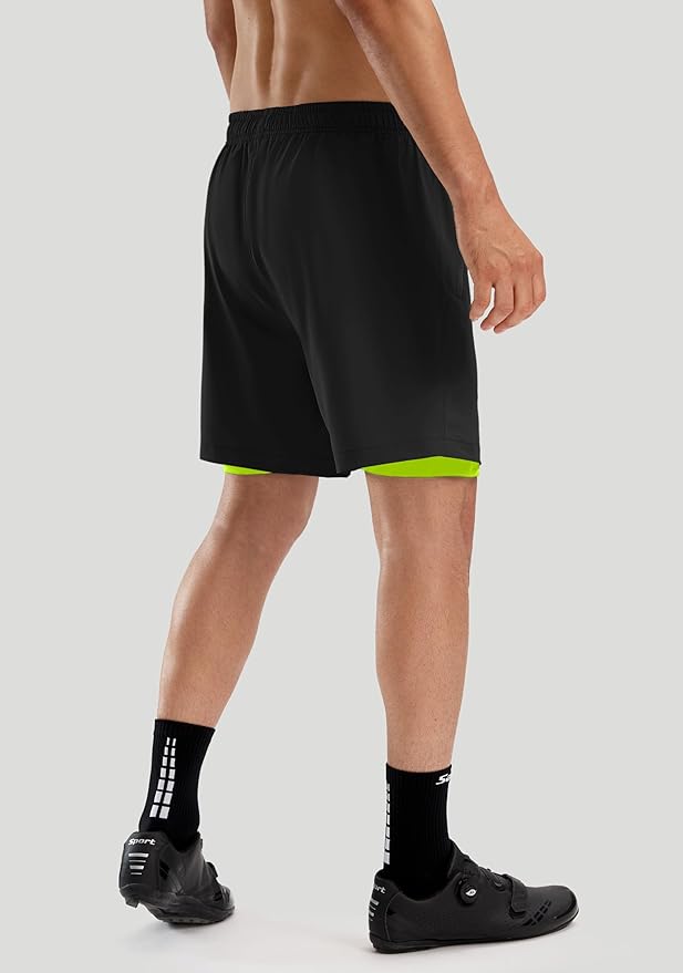Bikewa Men's Mountain Bike Shorts 3D Padded Loose-fit Riding Biking Cycling Bicycle Biker Shorts for Men Zipper Pockets