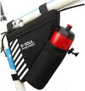 Bike Triangle Frame Bag with Water Bottle Holder, Waterproof Top Tube Bag for Bicycles, Bike Frame Storage Bag for Phone, Wallet, Keys, Tools, Use for Road Bike MTB Bike Accessories