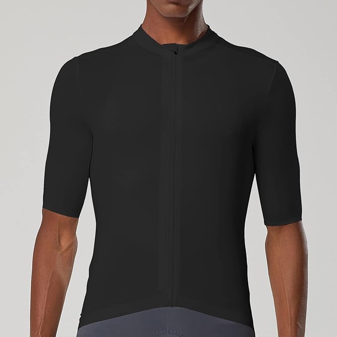 YKYWBIKE Cycling Jersey Men Aero Race Fit, Road Bike Jersey Short Sleeved Moisture Wicking, Breathable,Zip Pocket,UPF50＋