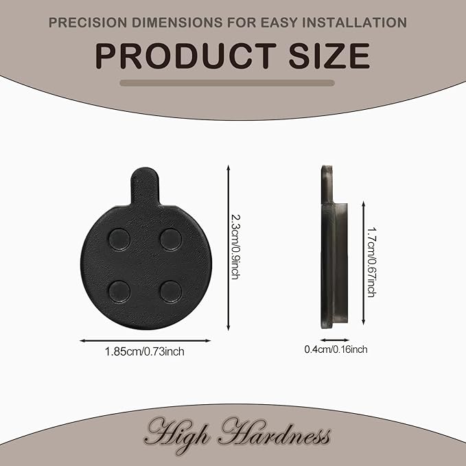 5 Pairs Bike Brake Pads, Low Noise Disc Brake Pads for Mountain Bicycles, Ebikes, Scooters - Semi-Metallic Resin Braking Pads Kit with Smooth Performance and Easy Installation