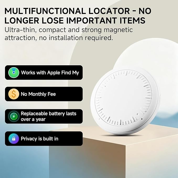 Mini GPS Tracker for Vehicles,Car Tracker Device Hidden for Vehicles Work with Find My (iOS Only) GPS Tracking for Vehicles with Magnetic Waterproof Case,No Monthly Fee for Vehi cles,Cars Etc.