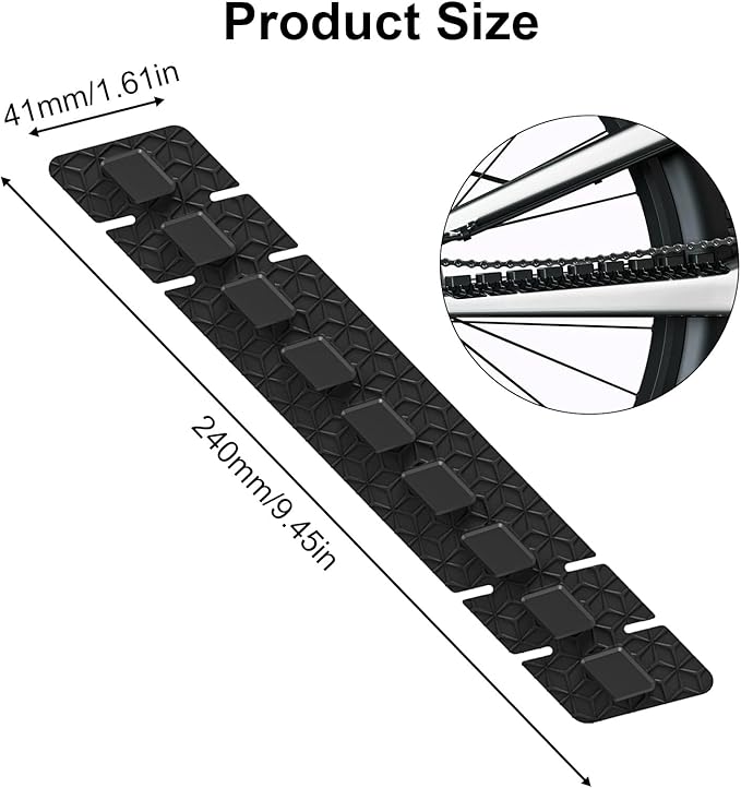 Eagles Mountain Bike Chainstay Protector, MTB Silicone Chain Stay Frame Guard, Road Bicycle Chain Pad for Most Bicycle Protect Your Bike Frame from Scratch by Chain(1 PCS, E214)