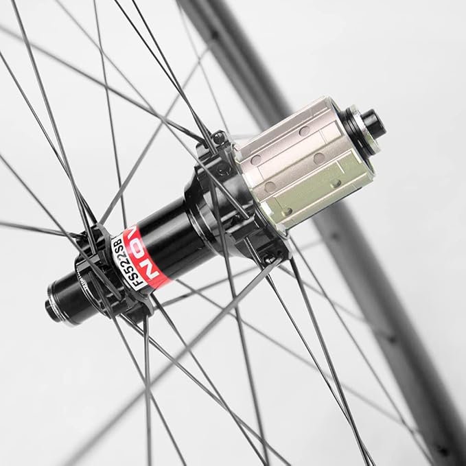 SUPERTEAM Carbon Road Bike Wheelset 40mm Tubeless Ready Rim 25mm Wide Straight Pull Sapim CX-Ray Spoke
