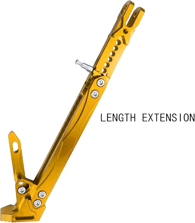 Universal Motorcycle Kickstand Adjustable Foot Side Support Parking Kickstand for Electric Motorbike Parking Foot Side Support Stand (Gold-260-300)