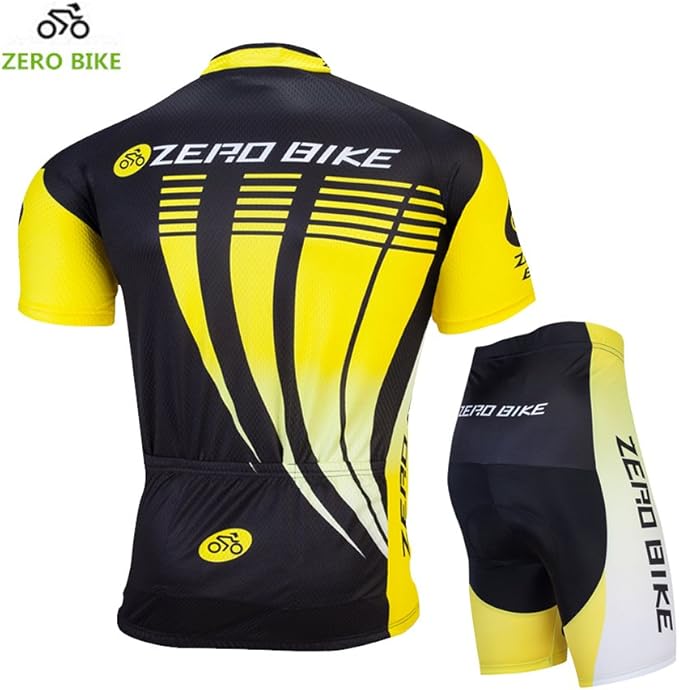 Men's Short Sleeve Breathable Cycling Jersey Set 3D Padded Bicycle Shorts Sportswear Suit Quick Dry