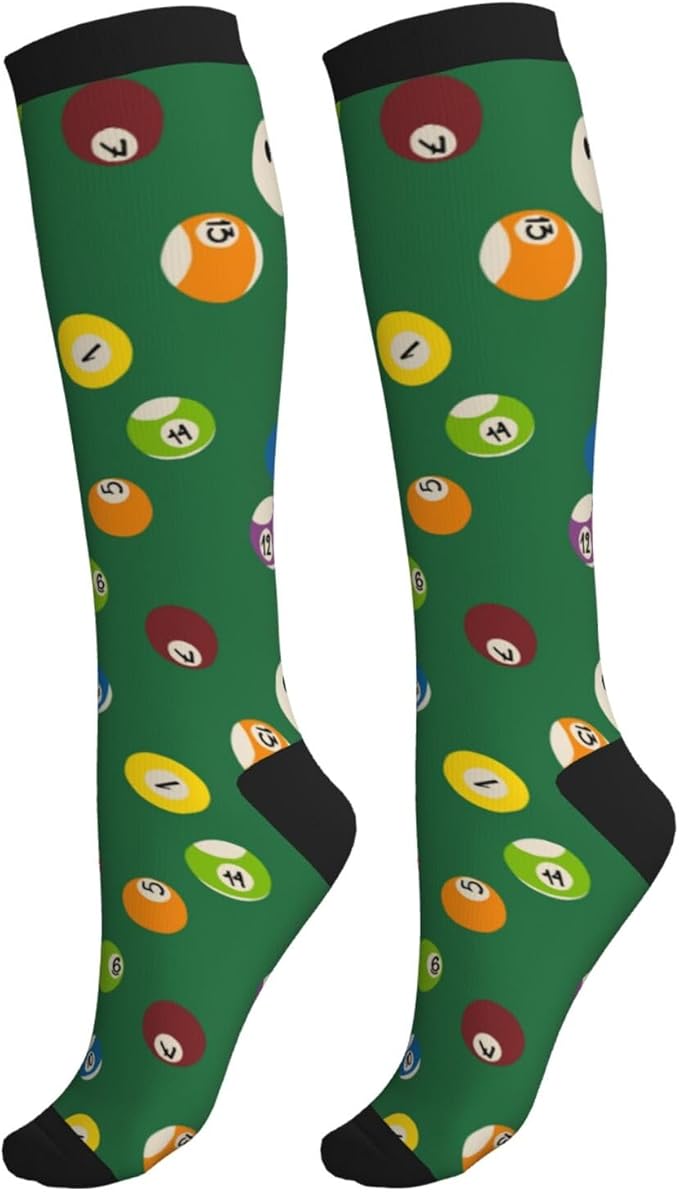 bassyil Compression Socks for Women & Men Circulation 15-20 mmHg Knee High Best Support for Nurses Travel Running Athletic
