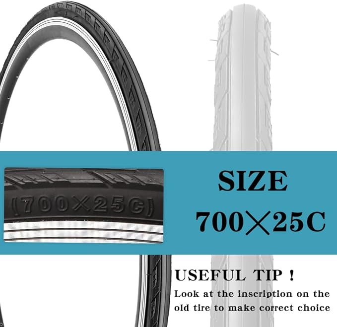1 or 2 Pack 700X23C/25C/28C/35C Road Bike Tires with or Without 2 Inner Tubes Presta Valve and 2 levers for City Commuter Road Pavement Garden Trail Bike Tires