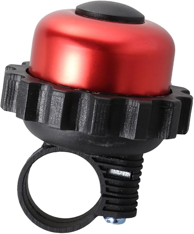 HEMOTON 3pcs Red Rotating Loud Bike Bell Horn for Bicycle Handlebar Accessories, Vintage Cycling Bell Suitable and Adults Outdoor Riding