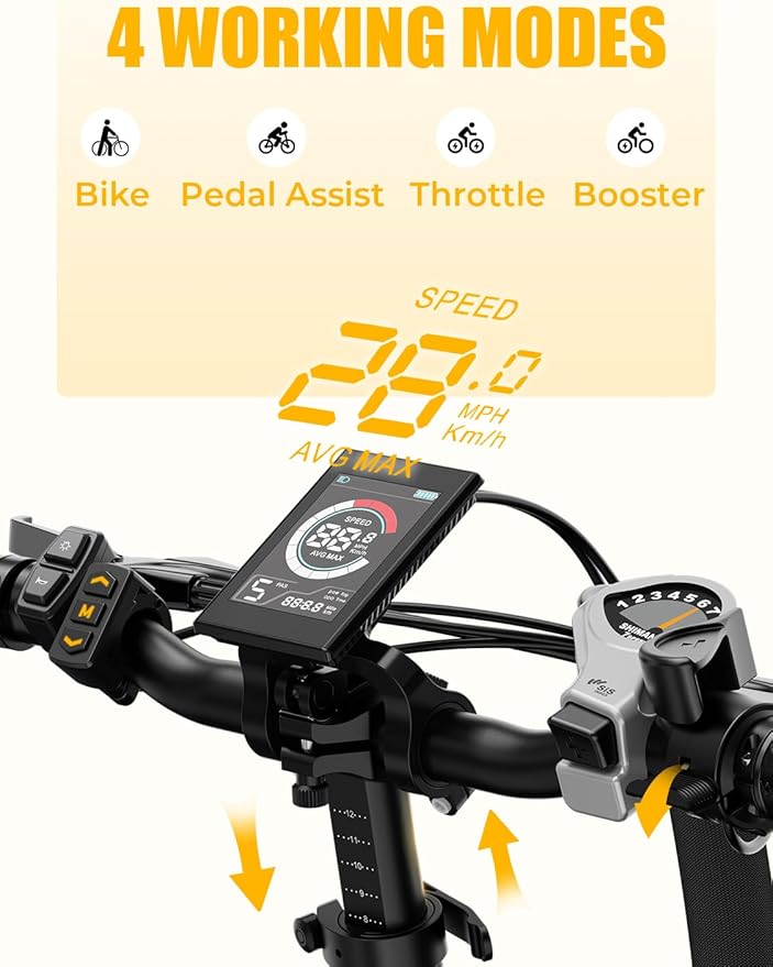 Heybike Ranger 2.0 Foldable Electric Bike for Adults, 20"×4 Fat Tire Ebike with 1400W Peak Motor, 28 MPH Max Speed, 600Wh Removable Battery, Up to 65 Miles Range, Front Suspension Step-Thru E Bike