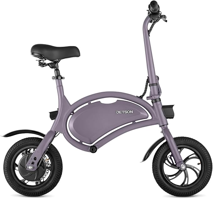 Jetson Bolt Electric Bike, Foot Pegs, Easy-Folding, Built-in Carrying Handle, Twist Throttle, Cruise Control, Up to 15.5 MPH, Range Up to 15 Miles, Ages 13+