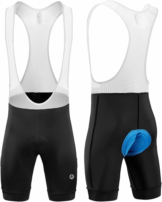 qualidyne Men's Cycling Bib Shorts 4D Padded Breathable Road Bike Bibs Biking Bicycle Shorts