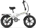 1000W Folding Electric Bike, 48V 20AH Large Removable Battery E Bike, 30+MPH, 80 Miles Max Range, 20" Fat Tire Electric Bike for Adults
