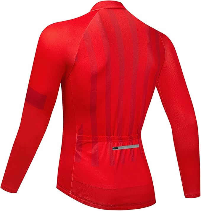 Coconut Ropamo CR Long Sleeve Cycling Jersey Mens, 3+1 Zipper Pockets Bicycle Tops Quick Dry Breathable Biking Shirt