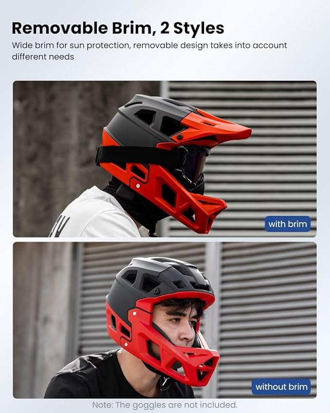 ILM Adult Mountain Bike Helmet Men & Women Full Face Lightweight BMX MTB Helmet ASTM CPSC CE Certified Cycling Helmet Model ZL-B068