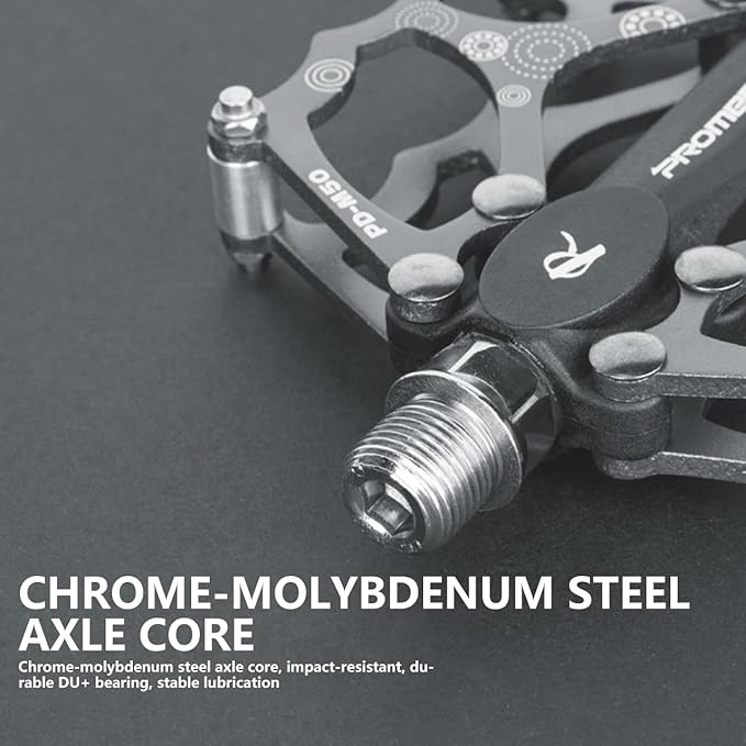 ‌Ultralight CNC Bike Pedals - Sealed Bearings Mountain/BMX/Road Pedals with Non-Slip Surface & 9/16" Chrome-Molybdenum Steel Spindle for MTB/Gravel/Cyclocross Bikes