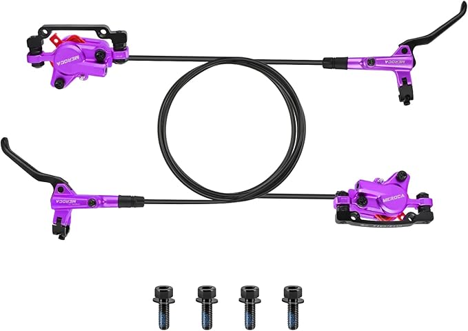 MEROCA M800 Mountain Bike Hydraulic Disc Brakes Hydraulic Bike Brakes Front 800mm and Rear 1400mm with PM Adapter for 160mm Rotor