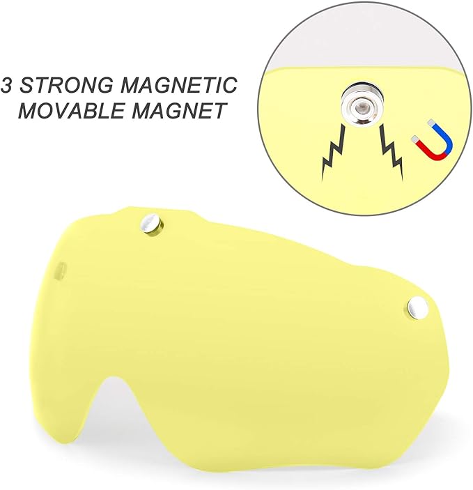 Shinmax Bike Helmet Magnetic Visor Removable Goggles Shield Only for Cycling Helmet in Model Bc-049&Bc-001&Bc-002