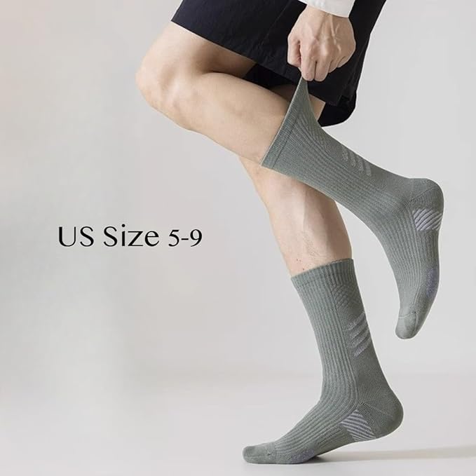 Cotton Cycling Socks, Reflective Stripes, Breathable, Professional for Road Biking, Safety Enhanced, Men, Night Cycling
