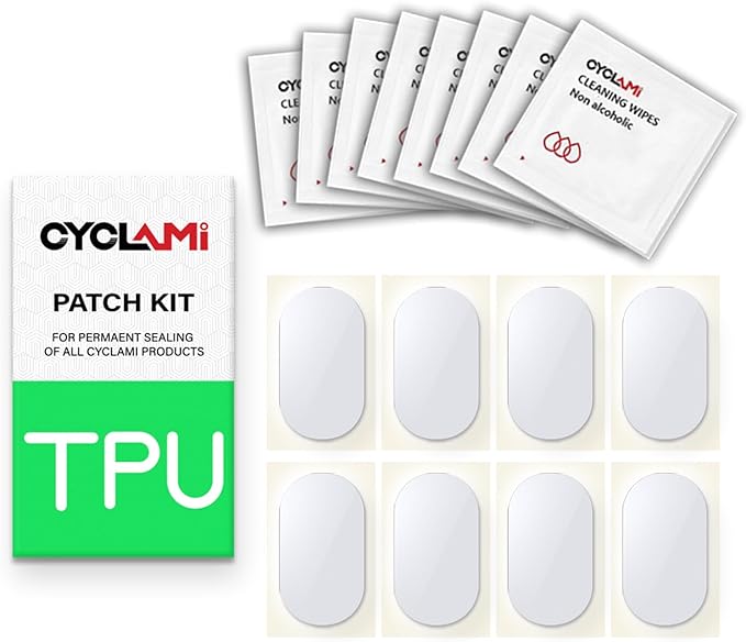 Bike Inner Tube Patch Kits, Bicycle Tire Repair Kit, 8 PCS Bike Patch Kit for Road and Mountain Bikes Tire Repair Kits (Suitable for TPU Inner Tubes)