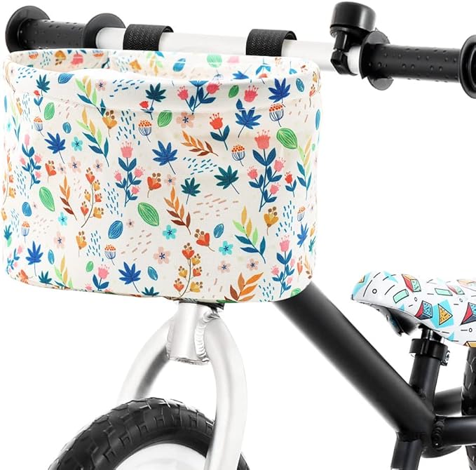 ANZOME Bike Basket for Girls, Children's Front Bike Decoration Accessory for Girls & Boys Gift Fits Most Children's Bikes Like Tricycle, Balance Bike, Scooter