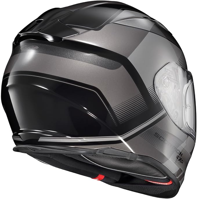 ScorpionEXO Ryzer Full Face Motorcycle Helmet with Pinlock Ready Shield with Integrated Speaker Pockets DOT ECE Approved Edge (Dark Grey - Medium)