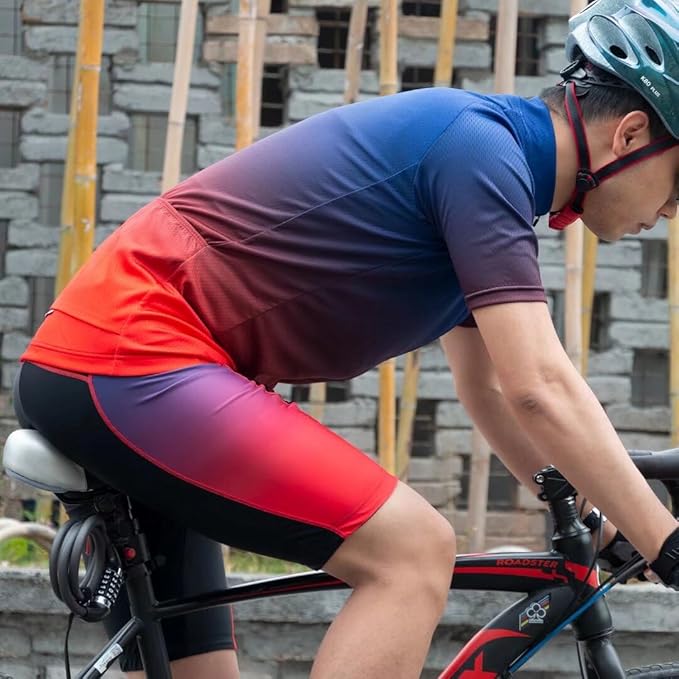 ROTTO Men's Cycling Shorts Padded Bike Shorts with Sponge & Gel Padding for Road & MTB Biking