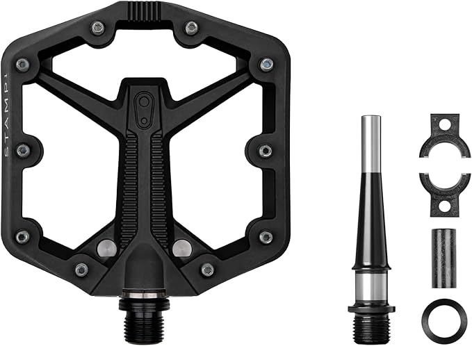Crankbrothers Stamp Flat MTB Pedals - Size-Specific, Lightweight, Versatile, Durable Bike Pedals