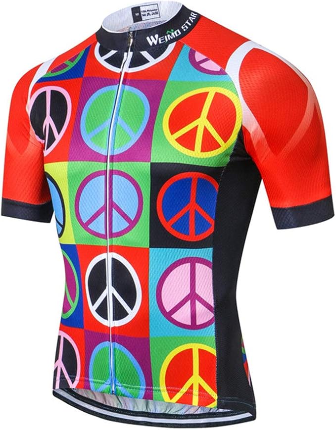 JPOJPO USA Cycling Jersey Men Road Bike Shirt Summer Biking Tops Short Sleeve Bicycle Clothes Cycle Wear Breathable